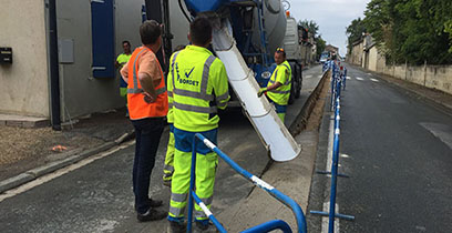 Travaux ciment eau potable